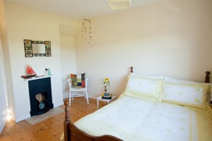 country coastal bedroom at The Pink House Lulworth Dorset self catering accomodation