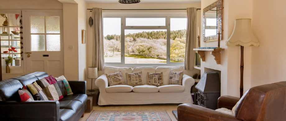 lounge view from The Pink House Lulworth Holiday Home Accommodation Dorset