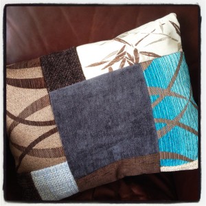 bespoke-patchwork-cushions-handmade-using-recycled-materials-at-The-Pink-House-Lulworth-Dorset