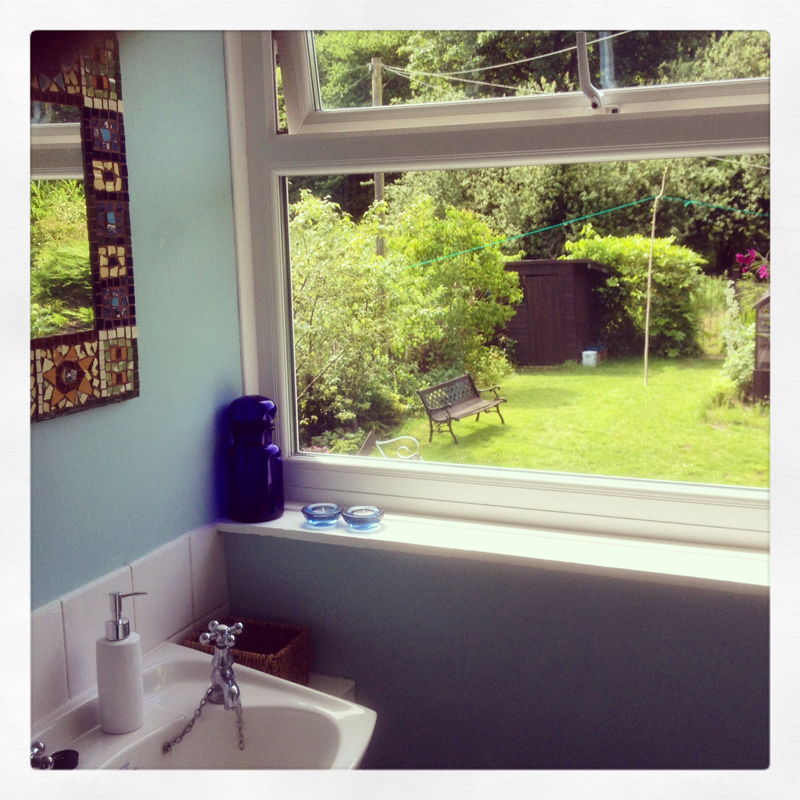 view-from-the-bathroom-window-at-The-Pink-House-Lulworth-Dorset