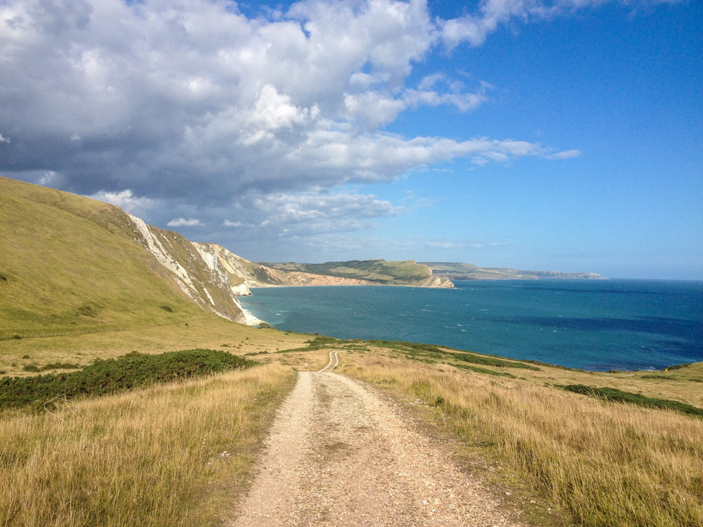 walking the Jurassic Coast back to The Pink House Lulworth