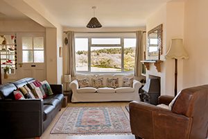 lounge-view-from-The-Pink-House-Lulworth Holiday Home Accommodation close to the sea at Lulworth Cove & durdle Door