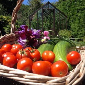 garden produce at The Pink House Lulworth
